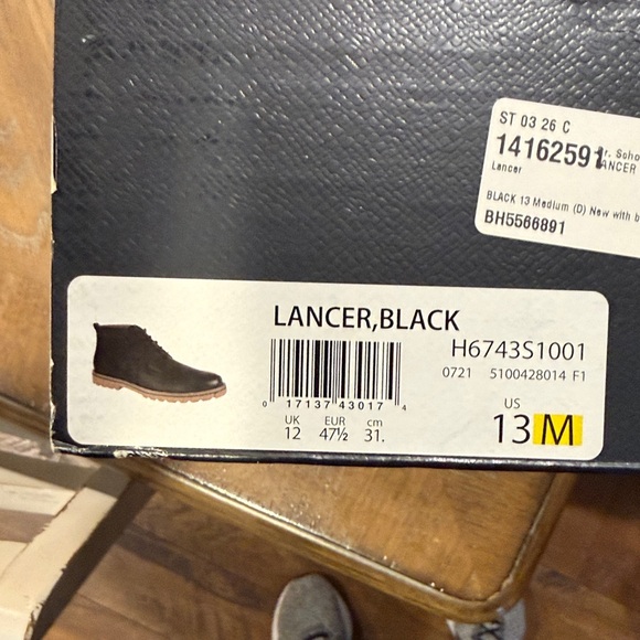 Dr. Scholls Black Chukka Boots with Brown Sole - Picture 3 of 4